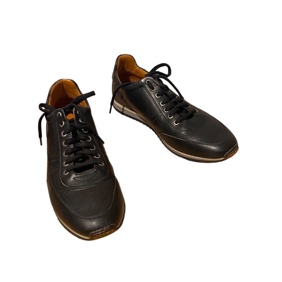 Magnanni Other - Magnanni Pueblo Black Leather Black Sneakers size 9.5 US Mens Shoes 14804